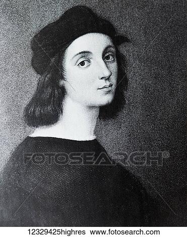 Stock Photograph - Magic lantern slide circa 1900. Victorian. Raphael 1520. Fotosearch
