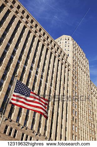 Stock Photograph - Merchandise Mart; Chicago, Illinois, United States of America. Fotosearch