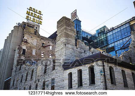 Stock Photograph - Mill City Museum; Minneapolis, Minnesota, United States of America. Fotosearch
