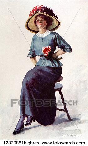Montmartroise. Colour illustration from the book France by Gordon Home published 1918 View Large Photo Image Stock Photograph - Montmartroise. Colour illustration from the book France by Gordon Home published 1918. Fotosearch