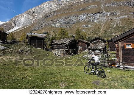 Mountain biking near Zermatt; Valais, Switzerland View Large Photo Image Stock Photograph - Mountain biking near Zermatt; Valais, Switzerland. Fotosearch