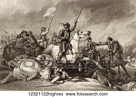 Oliver Cromwell at The Battle of Marston Moor, leading a charge after being wounded in the right arm, during the First English Civil War in 1644. Oliver Cromwell, 1599 to 1658. English military and political leader. From Illustrations of English... View Large Photo Image Stock Photograph - Oliver Cromwell at The Battle of Marston Moor, leading a charge after being wounded in the right arm, during the First English Civil War in 1644. Oliver Cromwell, 1599 to 1658. English military and political leader. From Illustrations of English.... Fotosearch