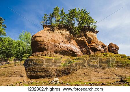 Outgoing tide and sandstone shoreline, near Lower Economy in the Minas Basin, Bay of Fundy; Nova Scotia, Canada View Large Photo Image Stock Photograph - Outgoing tide and sandstone shoreline, near Lower Economy in the Minas Basin, Bay of Fundy; Nova Scotia, Canada. Fotosearch