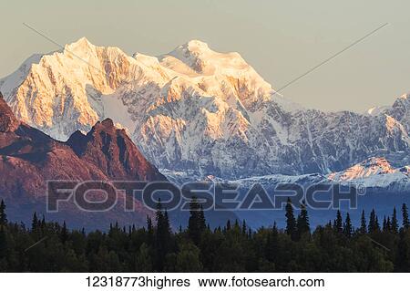 Part of the Alaska Range next to Denali, viewed from the Parks Highway, Interior Alaska; Alaska, United States of America View Large Photo Image Stock Photograph - Part of the Alaska Range next to Denali, viewed from the Parks Highway, Interior Alaska; Alaska, United States of America. Fotosearch