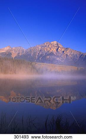 Stock Image - Patricia Lake Pyramid Mountain Jasper National Park Alberta Canada . Fotosearch