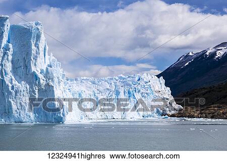 Perito Moreno Glacier in Los Glaciares National Park in Argentinian Patagonia, near El Calafate; Santa Cruz Province, Argentina View Large Photo Image Stock Photograph - Perito Moreno Glacier in Los Glaciares National Park in Argentinian Patagonia, near El Calafate; Santa Cruz Province, Argentina. Fotosearch