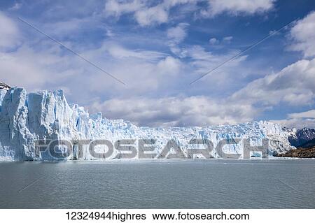 Perito Moreno Glacier in Los Glaciares National Park in Argentinian Patagonia, near El Calafate; Santa Cruz Province, Argentina View Large Photo Image Stock Photograph - Perito Moreno Glacier in Los Glaciares National Park in Argentinian Patagonia, near El Calafate; Santa Cruz Province, Argentina. Fotosearch