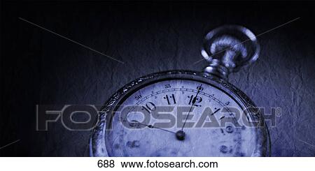 Stock Photo - Pocket watch in black and white. Fotosearch