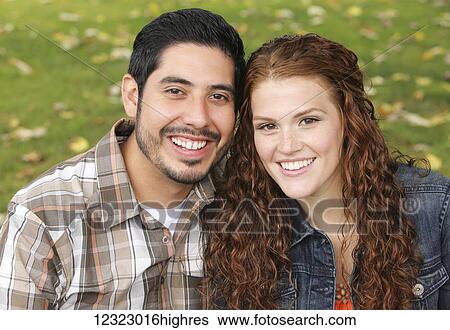 Stock Photograph - Portrait of a young married couple; Oregon, United States of America. Fotosearch