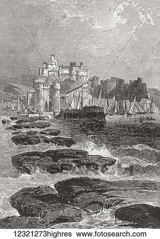 Stock Photograph - Pozzuoli, Naples, Southern Italy in the late 19th century. From Italian Pictures by Rev. Samuel Manning, published c. 1890.. Fotosearch