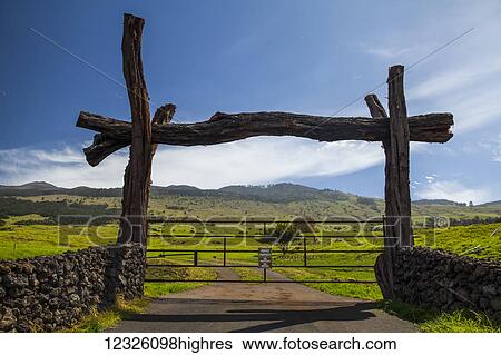 Private ranch with gate; Ulupalakua, Maui, Hawaii, United States of America View Large Photo Image Stock Photograph - Private ranch with gate; Ulupalakua, Maui, Hawaii, United States of America. Fotosearch