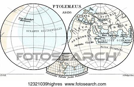 Ptolemaeus Map A. D. 150. From the book Life of Christopher Columbus by Clements R. Markham published 1892. View Large Photo Image Stock Photograph - Ptolemaeus Map A. D. 150. From the book Life of Christopher Columbus by Clements R. Markham published 1892.. Fotosearch