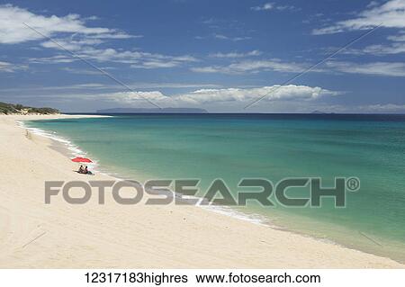Stock Photograph - Queen's Pond area, Barkings Sands Beach, Polihale State Park; Kauai, Hawaii, United States of America. Fotosearch