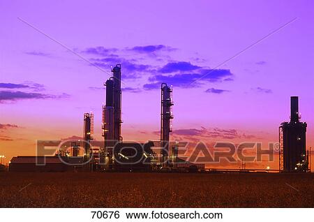Refinery at sunset View Large Photo Image Stock Photograph - Refinery at sunset. Fotosearch