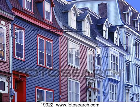 Stock Image - Row houses. Fotosearch