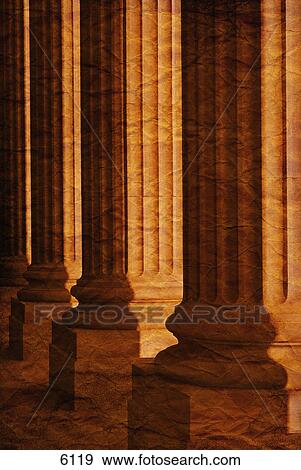 Stock Photo - Row of large columns. Fotosearch