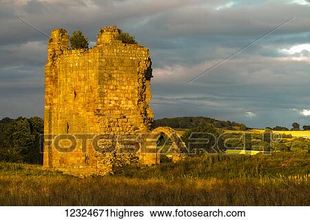Ruins of Ravensworth Castle at sunset; Ravensworth, North Yorkshire, England View Large Photo Image Stock Photograph - Ruins of Ravensworth Castle at sunset; Ravensworth, North Yorkshire, England. Fotosearch