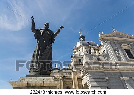 Stock Photograph - Santa Maria la Real de La Almudena cathedral; Madrid, Spain. Fotosearch