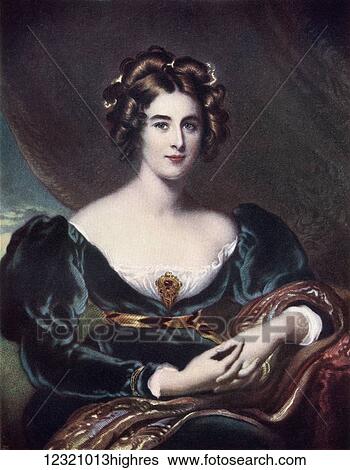Stock Photograph - Sarah Garay, ne Brunsden, Lady Lyndhurst, 1795 to 1834. First wife of John Singleton Copley, Baron Lyndhurst. Illustration from the book The Connoisseur Illustrated published 1904.. Fotosearch