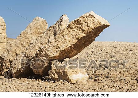 Stock Photograph - Sculpture Garden at the Northern peak of Ramon crater, Negev Desert; Mitzpe Ramon, South District, Israel. Fotosearch