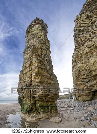 Sea stack called Lots wife; South Shields, Tyne and Wear, England View Large Photo Image Stock Photograph - Sea stack called Lots wife; South Shields, Tyne and Wear, England. Fotosearch