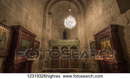 Side chapel in Svetitskhoveli Cathedral; Mtskheta, Mtskheta-Mtianeti, Georgia View Large Photo Image Stock Photograph - Side chapel in Svetitskhoveli Cathedral; Mtskheta, Mtskheta-Mtianeti, Georgia. Fotosearch