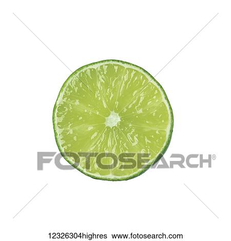 Slice of lime on a white background View Large Photo Image Stock Photograph - Slice of lime on a white background. Fotosearch