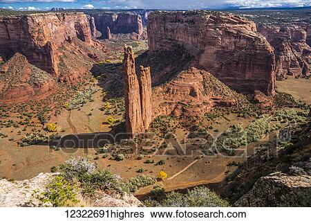 Spider Rock, Canyon de Chelly National Monument; Chinle, Arizona, United States of America View Large Photo Image Stock Photograph - Spider Rock, Canyon de Chelly National Monument; Chinle, Arizona, United States of America. Fotosearch