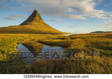 Sunrise over Kirkjufell, Snaefellsness Peninsula; Iceland View Large Photo Image Stock Photograph - Sunrise over Kirkjufell, Snaefellsness Peninsula; Iceland. Fotosearch