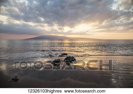 Sunset over Lanai Isle; Lahaina, Maui, Hawaii, United States of America View Large Photo Image Stock Photograph - Sunset over Lanai Isle; Lahaina, Maui, Hawaii, United States of America. Fotosearch