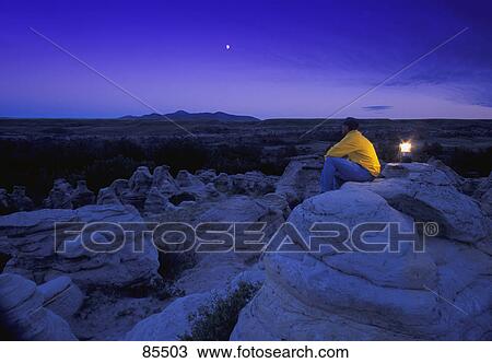 Stock Image - Taking in the amazing view. Fotosearch