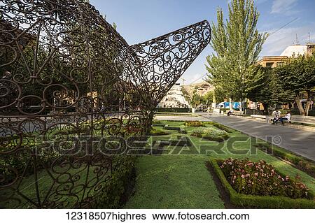 Stock Photograph - Tea Pavilion, sculpture by Joana Vasconcelos on display at the Cafesjian Museum of Art in the Yerevan Cascade; Yerevan, Armenia. Fotosearch
