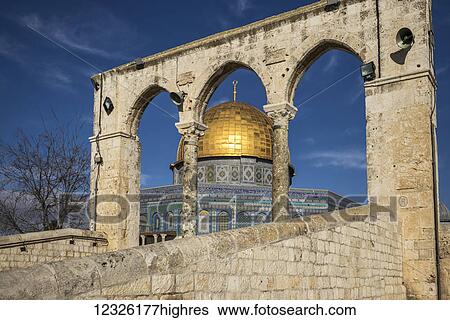 Temple Mount and Dome of the Rock, Old City of Jerusalem; Jerusalem, Israel View Large Photo Image Stock Photograph - Temple Mount and Dome of the Rock, Old City of Jerusalem; Jerusalem, Israel. Fotosearch