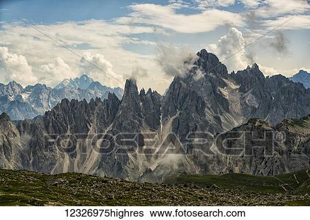 The Dolomite mountains of Natural Park Tre Cime; Italy View Large Photo Image Stock Photograph - The Dolomite mountains of Natural Park Tre Cime; Italy. Fotosearch