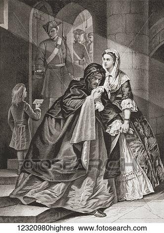The escape of Lord Nithsdale, disguised as a woman, from the Tower of London, 1716. William Maxwell, 5th Earl of Nithsdale, 1676 1744. Catholic nobleman. From English and Scottish History, published 1882. View Large Photo Image Stock Photograph - The escape of Lord Nithsdale, disguised as a woman, from the Tower of London, 1716. William Maxwell, 5th Earl of Nithsdale, 1676 1744. Catholic nobleman. From English and Scottish History, published 1882.. Fotosearch