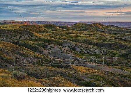 Stock Photograph - The Gillespie region of Grasslands National Park; Saskatchewan, Canada. Fotosearch