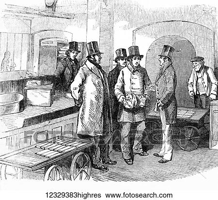 Stock Photograph - The Illustrated London News etching from 1853. Large Nugget of Gold Just Brought from Port Phillip (Sydney) Gold found at White Horse Gully, Bendigo Diggins, Victoria Illustrated London News 1853. Fotosearch
