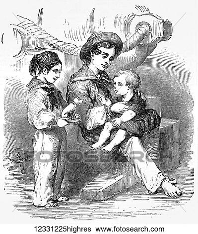 The Illustrated London News etching from 1854. Bulgarian Children, wounded at Kustendjeh View Large Photo Image Stock Photograph - The Illustrated London News etching from 1854. Bulgarian Children, wounded at Kustendjeh. Fotosearch