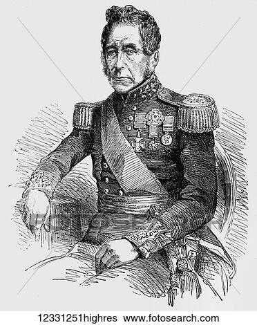 Stock Photograph - The Illustrated London News etching from 1854. Leiutentant Sir John Fox Burgoyne GCB. Field Marshal Sir John Fox Burgoyne, 1st Baronet GCB (24 July 1782 7 October 1871) was a British Army officer. After taking part in the Siege of Malta during the.... Fotosearch