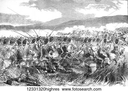 The Illustrated London News etching from 1854. The action and fighting at Balaclava, charge of the Scots greys View Large Photo Image Stock Photograph - The Illustrated London News etching from 1854. The action and fighting at Balaclava, charge of the Scots greys. Fotosearch
