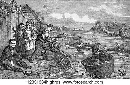 Stock Photograph - The Illustrated London News etching from 1854. The Launch, a painting by G Smith. Fotosearch