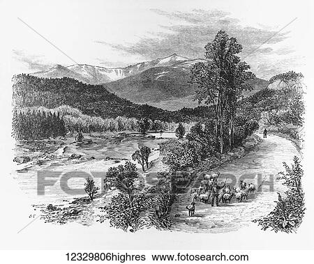 Stock Photograph - The life and times of Queeen Victoria 1901. View at Lochnagar. Fotosearch
