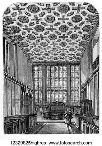Stock Photograph - The life and times of Queeen Victoria 1901. Interior of the chapel royal St Jamess. Fotosearch