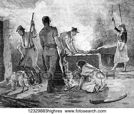 The life and times of Queeen Victoria 1901. The Irish Rebellion of 1848, Forging Pikes View Large Photo Image Stock Photograph - The life and times of Queeen Victoria 1901. The Irish Rebellion of 1848, Forging Pikes. Fotosearch