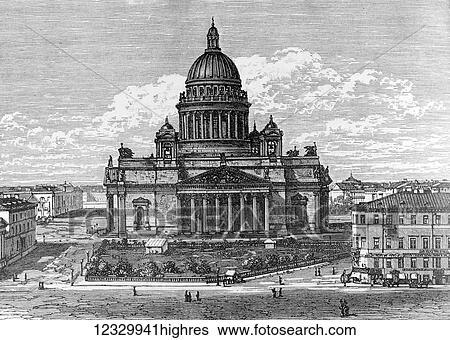 Stock Photograph - The life and times of Queeen Victoria 1901. Cathedral of St Isaac, Peterburo. Saint Petersburg Russia. Fotosearch
