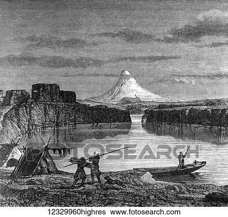The life and times of Queeen Victoria 1901. The view in Oregon, the Columbia river and mount Hood View Large Photo Image Stock Photograph - The life and times of Queeen Victoria 1901. The view in Oregon, the Columbia river and mount Hood. Fotosearch