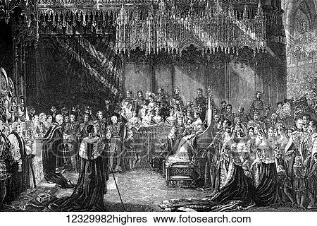 Stock Photograph - The life and times of Queeen Victoria 1901. The coronation of Queen Victoria. Fotosearch