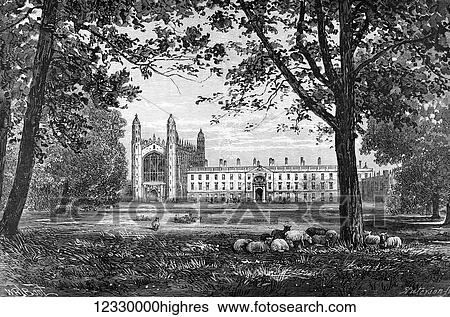 Stock Photograph - The life and times of Queeen Victoria 1901. Kings college Cambridge. Fotosearch
