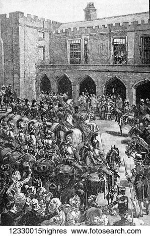 Stock Photograph - The life and times of Queeen Victoria 1901. Proclomation of Queen Victoria at St James Palace. Fotosearch