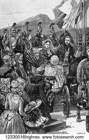 Stock Photograph - The life and times of Queeen Victoria 1901. Queen Victoria enters Edinburgh. Fotosearch